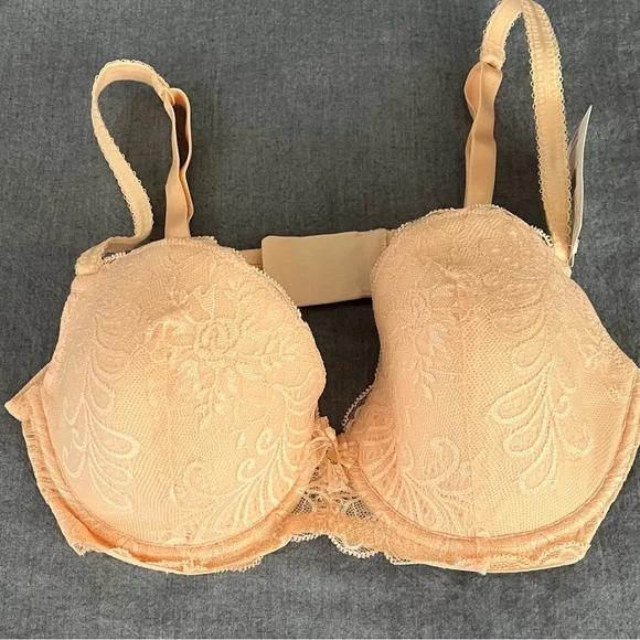 Le Mystere Sophia Women's Lace Full Fit Seamless Bra - Peach - Picture 5 of 14